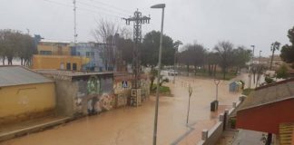 Fuertes lluvias en Murcia.