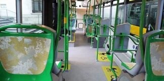 Interior de un autobús urbano de Guadalajara. (Foto: La Crónic@)