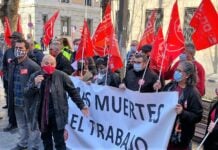 Concentración contra los accidentes laborales en Guadalajara.