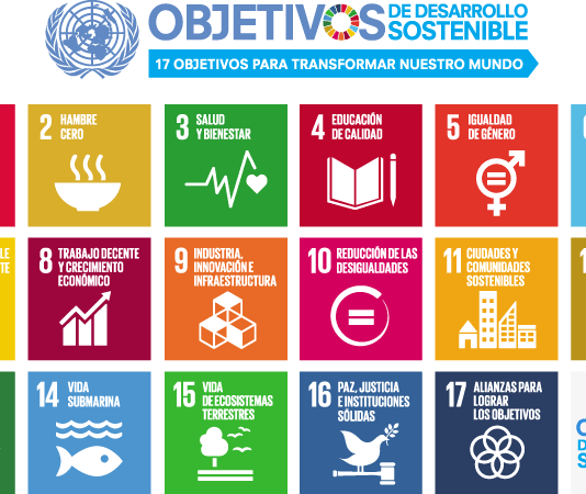 En la ilustración, los 17 objetivos de desarrollo sostenible marcados por la Agenda 2030.