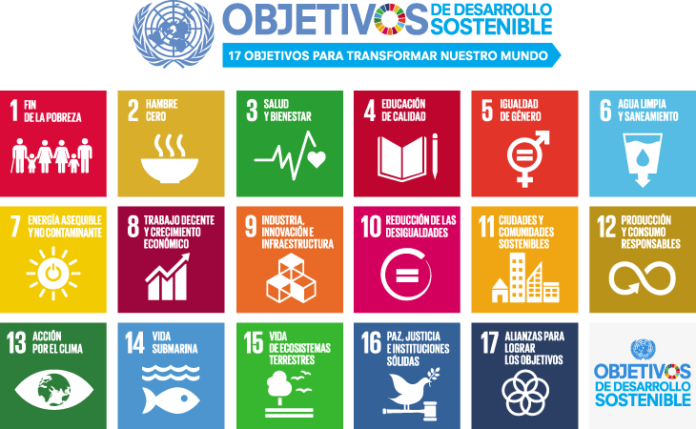 En la ilustración, los 17 objetivos de desarrollo sostenible marcados por la Agenda 2030.