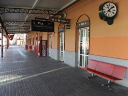 Interior de la estación del ferrocarril de Guadalajara. (Foto: Adif)
