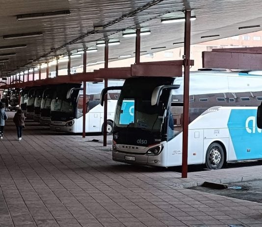 Dársenas de la estación de autobuses de Guadalajara. (Foto: La Crónic@)