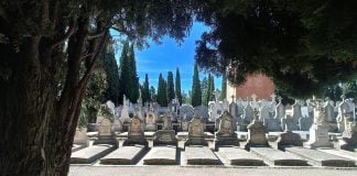 Uno de los patios históricos del cementerio de Guadalajara. (Foto: La Crónic@)