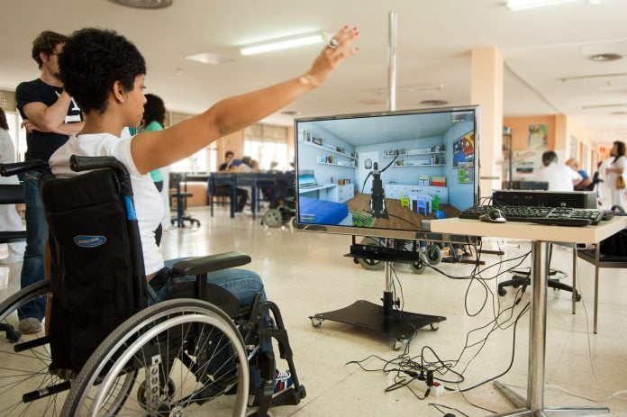 Uno de los sistemas de recuperación que se utilizan en el Hospital de Parapléjicos de Toledo.