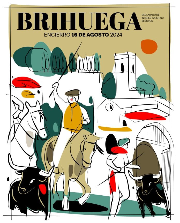 Cartel del encierro de Brihuega 2024.