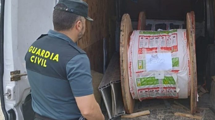 Bobinas de cobre robadas a Solaria en Trillo el 18 de junio de 2024. (Foto: Guardia Civil)