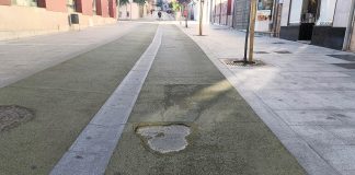Estado del pavimento en la calle Miguel Fluiters de Guadalajara, el 23 de junio de 2024. (Foto: La Crónic@)