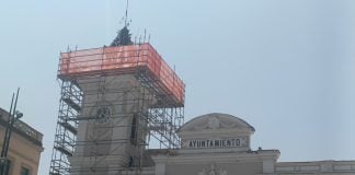 Torre del Ayuntamiento de Guadalajara en agosto de 2024. (Foto: La Crónic@)