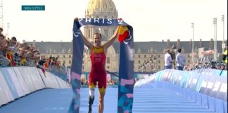 El momento justo de la victoria de Dani Molina en París el 2 de septiembre de 2024. (Imagen: RTVE)