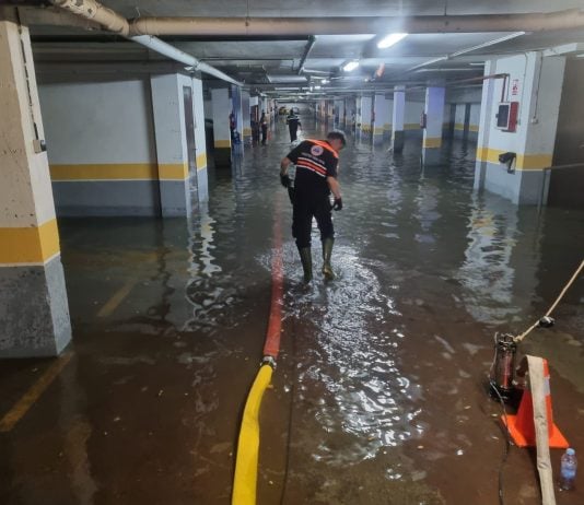 Garaje inundado en Guadalajara por la tormenta del 19 de septiembre de 2024. (Foto: Ayto. Guadalajara)