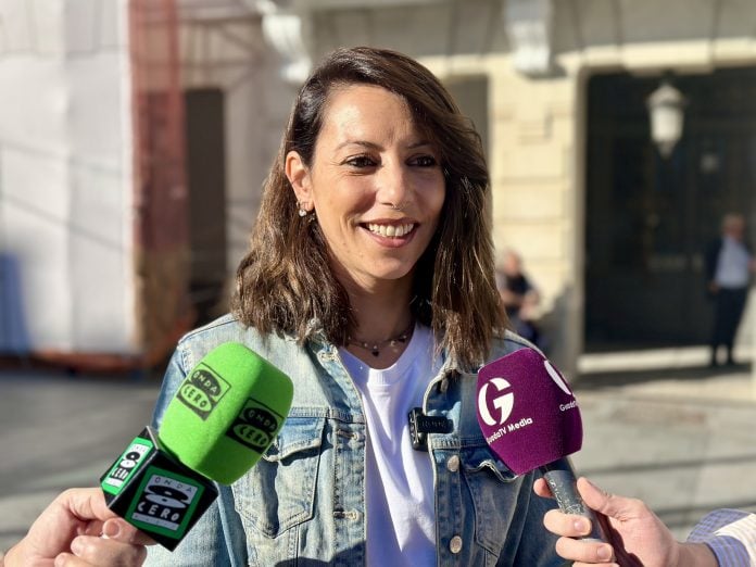 Lucía de Luz ante los periodistas este 17 de septiembre de 2024.