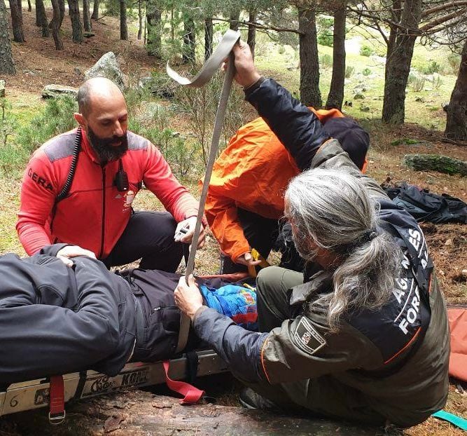 Este mismo miércoles, los GERA han participado en el rescate de otra persona, en Rascafría. (Foto: GERA)