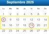 Posible calendario de las Ferias de Guadalajara en 2025, limitado por el día de la Patrona y con la referencia del "viernes de Ferias", según lo establecido este 25 de octubre de 2024 por el Pleno del Ayuntamiento.