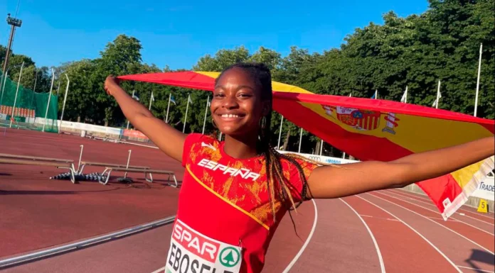 Ebosele, en una competición. (Foto: Federación de Atletismo)