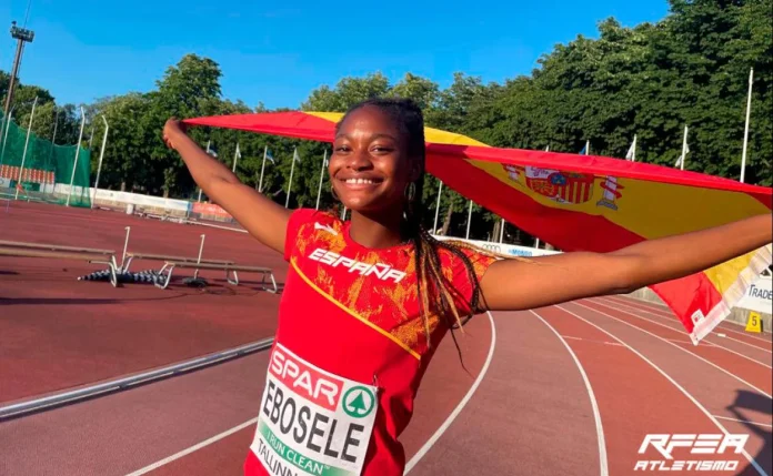 Ebosele, en una competición. (Foto: Federación de Atletismo)