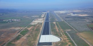 El aeropuerto de Ciudad Real, desde el aire.