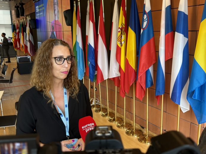 Sara Simón, en la Semana de las Regiones que se celebra en Bruselas. (Foto: EP)