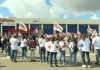 Concentración de los trabajadores de Bimbo en Valladolid en el primer día de huelga en protesta por el cierre. (Foto: EP)