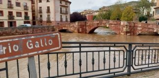 El río Gallo a su paso por Molina de Aragón el 30 de octubre de 2024. (Foto: La Crónic@)