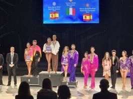 Las parejas Jesús-Sara y Marcos-Ainara, plata y dos bronces en el Campeonato del Mundo de baile deportivo de Guadalajara.