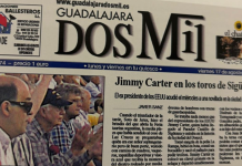 El ya desaparecido Guadalajara DosMil dedicó honores de portada a la noticia de Carter en la plaza de toros de Sigüenza, como correspondía a lo insólito del caso.