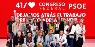 Militantes del PSOE de Guadalajara presentes en el congreso de Sevilla. (Foto: Instagram)