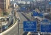 Las obras en la A-2 en su entrada a Madrid, durante la mañana del 11 de enero de 2025. (Foto: DGT)