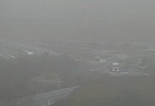 Niebla en la A-2 a la altura de Torremocha el 10 de enero de 2025. (Foto: DGT)