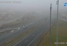 Niebla en la A-2 a la altura de Torija el 5 de enero de 2024. (Foto: DGT)