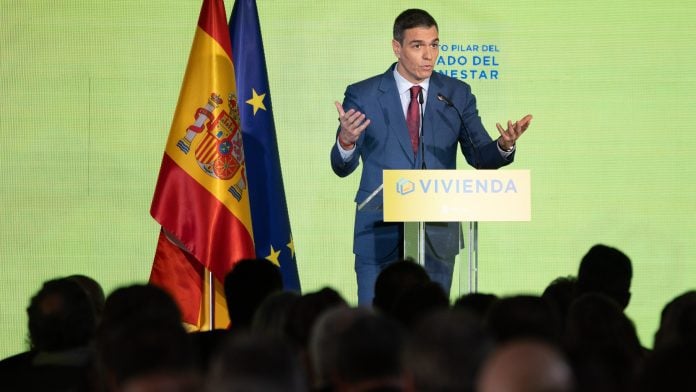 Pedro Sánchez, en el acto sobre vivienda del 13 de enero de 2025. (Foto: EP)